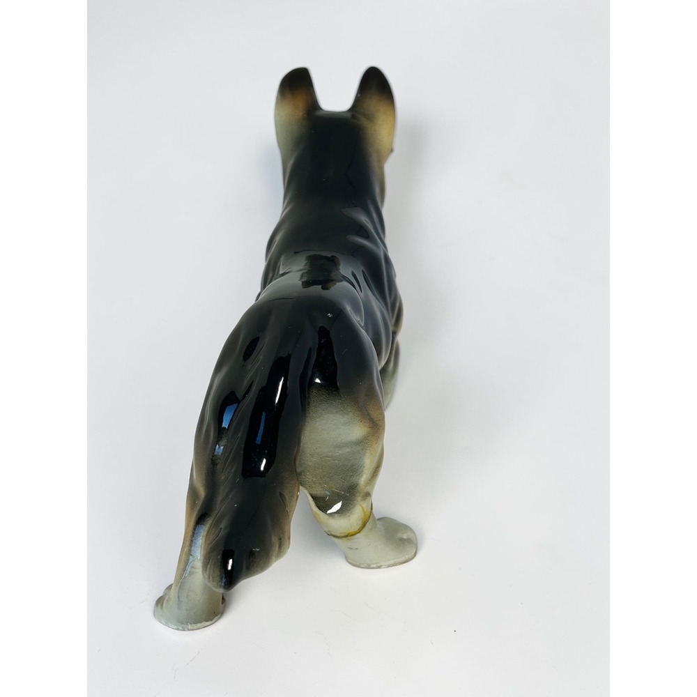 Vintage German Shepherd Ceramic Dog Figurine Standing Japan Black Tan 8 Inch - Picture 2 of 14